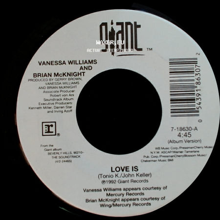 Vanessa Williams And Brian Mcknight - Love Is / Love Is side B