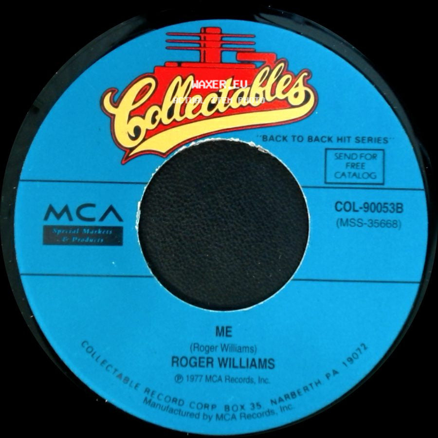 Roger Williams - Theme From New York, New York / Me side B