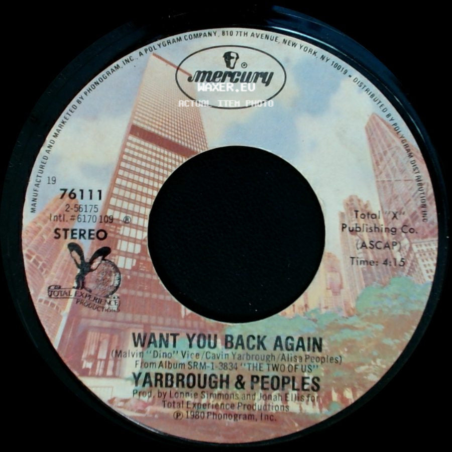 Yarbrough & Peoples - Third Degree / Want You Back Again side B