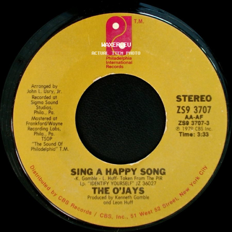 The O'jays - Sing A Happy Song / One In A Million (Girl) side A