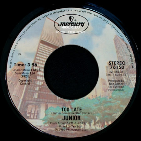 Junior - Too Late / Too Late (Instrumental) side A