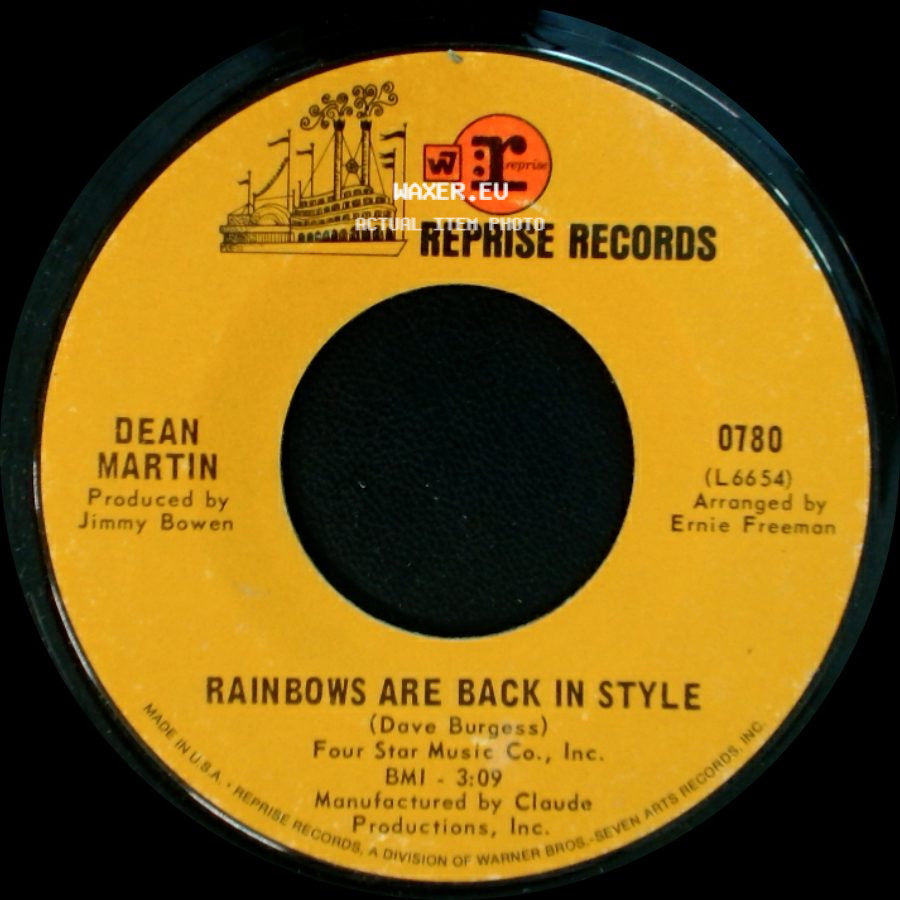 Dean Martin - Rainbows Are Back In Style / Not Enough Indians side A
