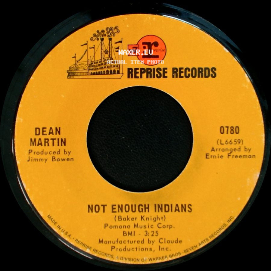 Dean Martin - Rainbows Are Back In Style / Not Enough Indians side B