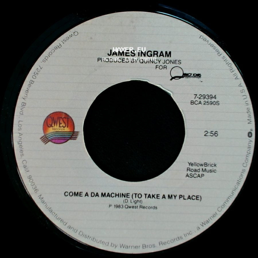 James Ingram - Yah Mo B There (With Michael Mcdonald) / Come A Da Machine (To Take A My Place) side B