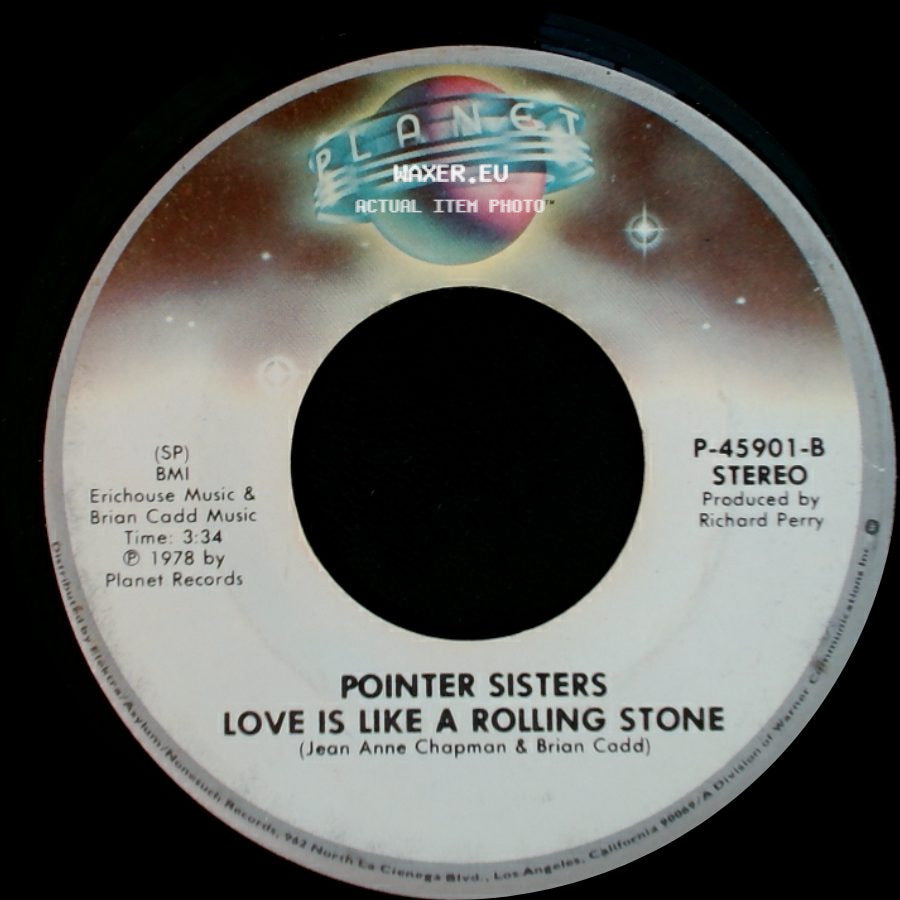 Pointer Sisters - Love Is Like A Rolling Stone / Fire side A