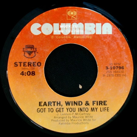 Earth, Wind & Fire - Got To Get You Into My Life / I'll Write A Song For You side A