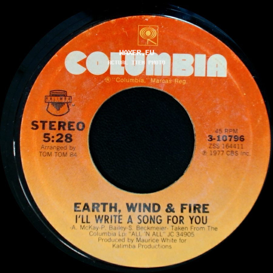 Earth, Wind & Fire - Got To Get You Into My Life / I'll Write A Song For You side B
