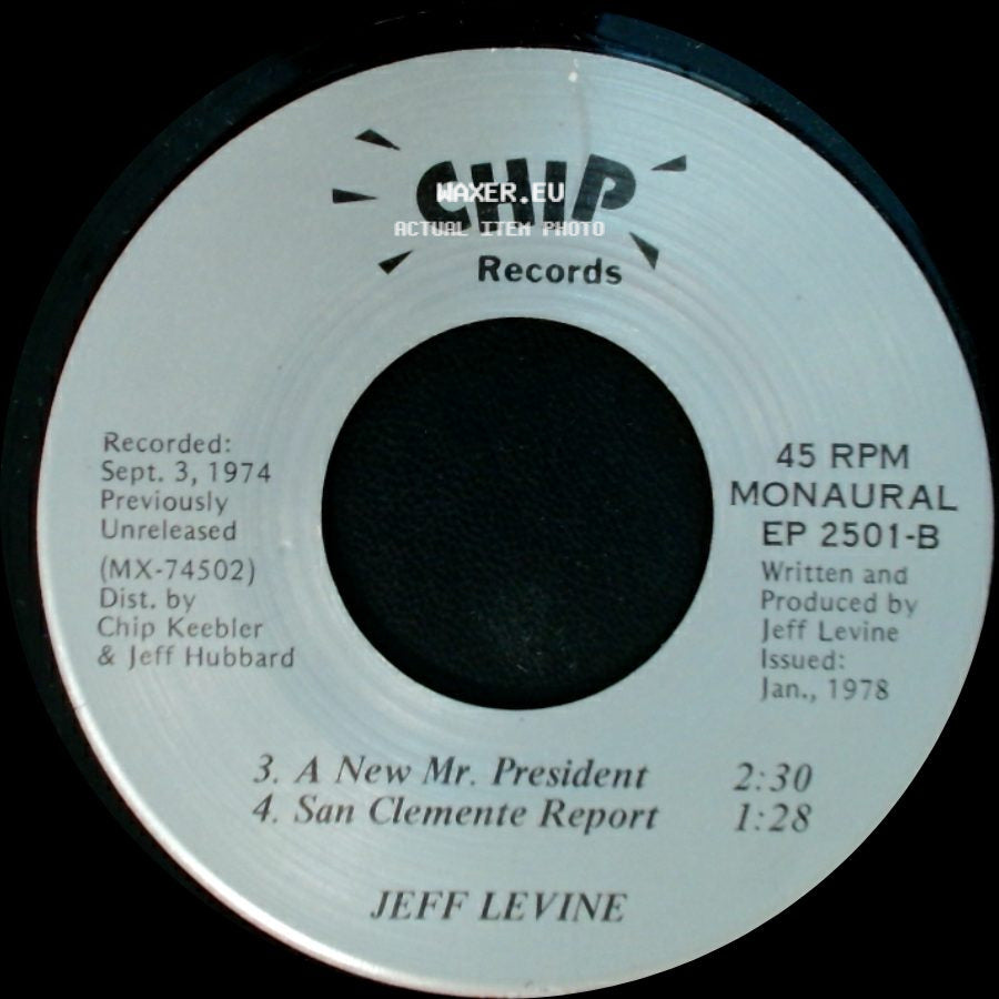 Jeff Levine - A New Mr. President / San Clemente Report / Unknown Title B side A