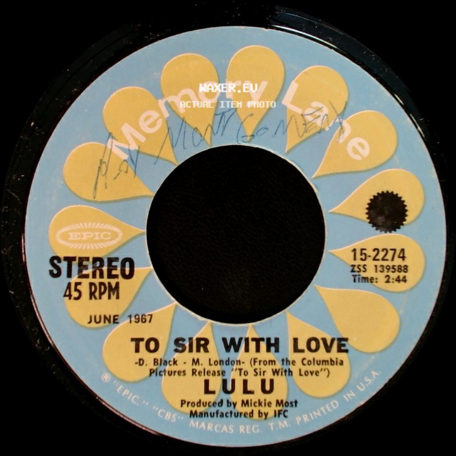 Lulu - To Sir With Love / Morning Dew side A