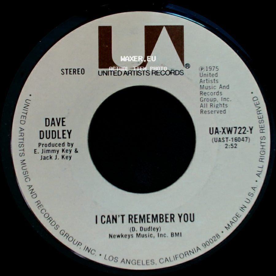 Dave Dudley - I Can't Remember You / Me And Ole C.B. side A