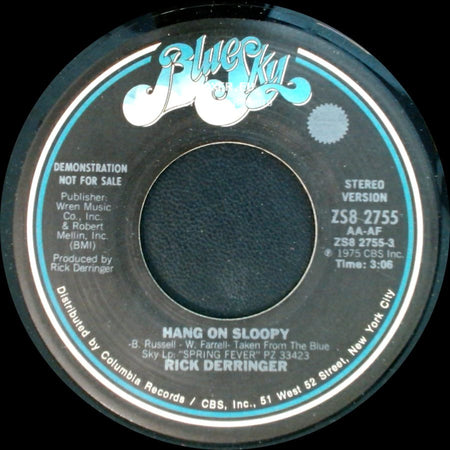 Rick Derringer - Hang On Sloopy / Hang On Sloopy side A