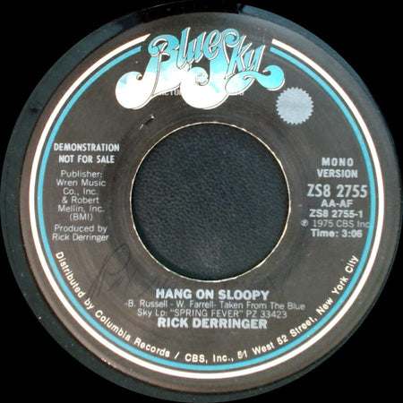 Rick Derringer - Hang On Sloopy / Hang On Sloopy side B