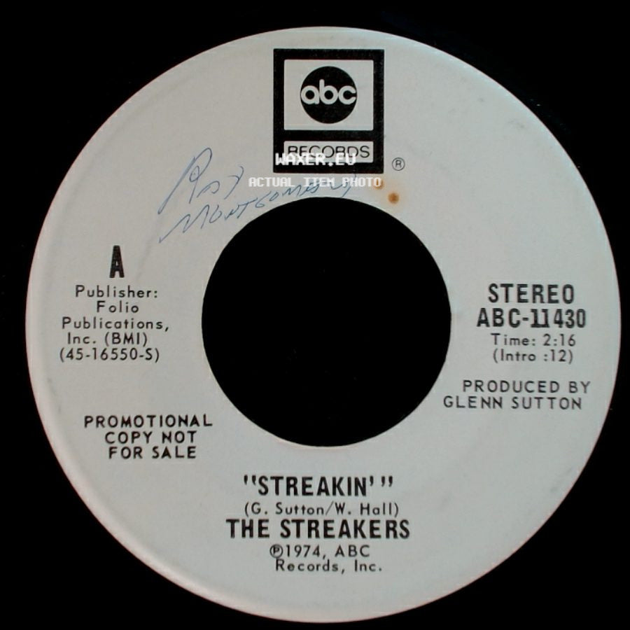 The Streakers - Streakin' / "Streakin' - Part Two" side A