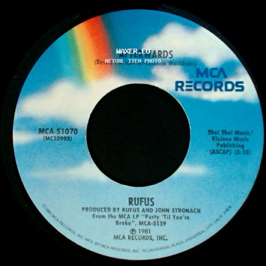Rufus - Tonight We Love / Afterwards side B