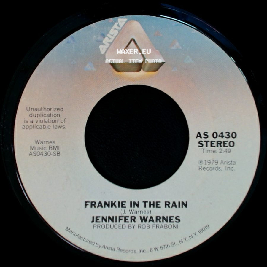 Jennifer Warnes - I Know A Heartache When I See One / Frankie In The Rain side B