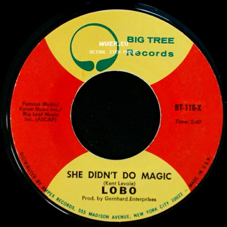 Lobo - I'm The Only One / She Didn't Do Magic side B