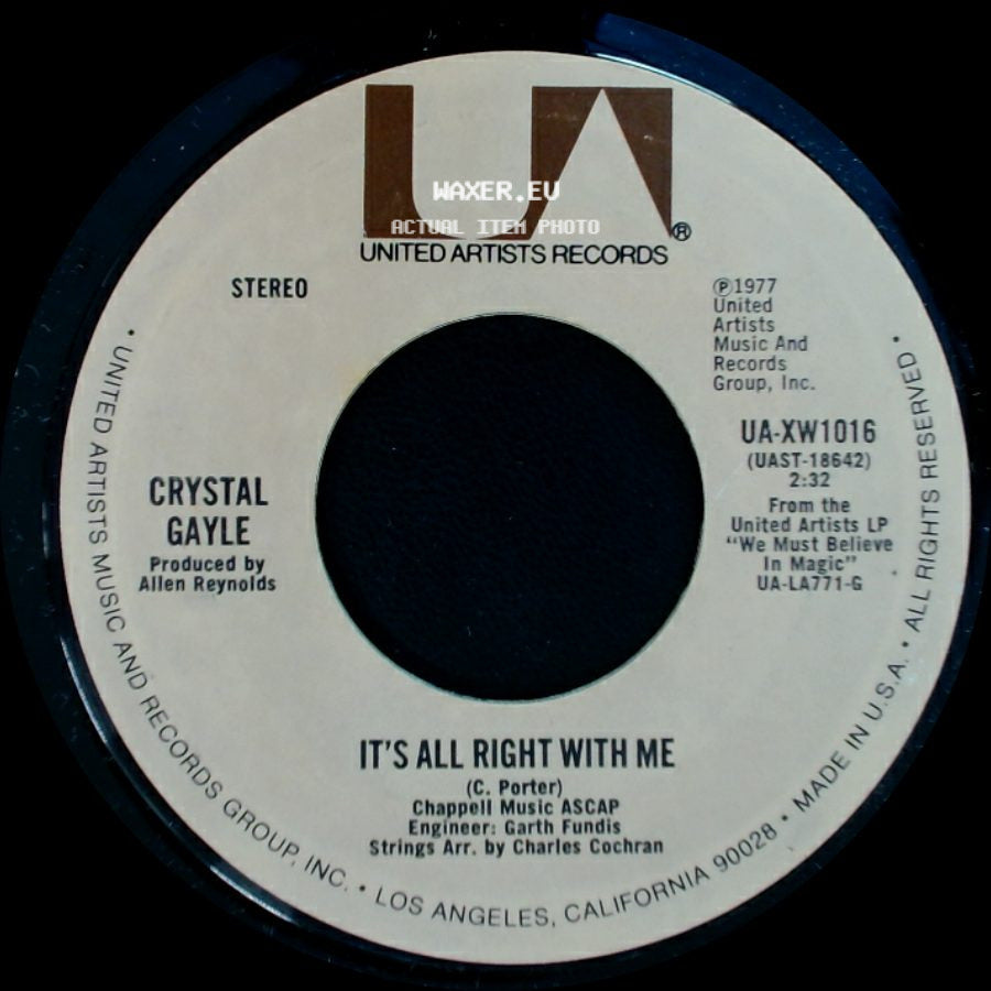 Crystal Gayle - It's All Right With Me / Don't It Make My Brown Eyes Blue side A