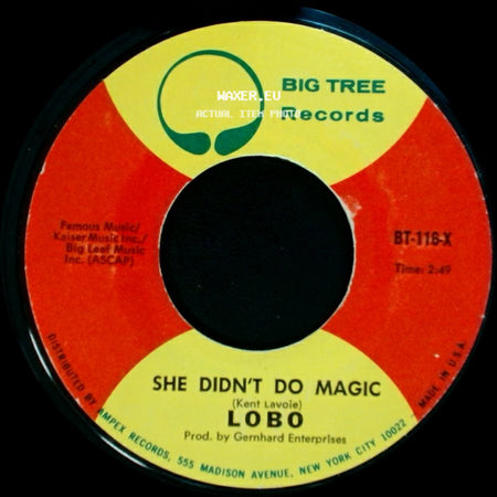 Lobo - She Didn't Do Magic / I'm The Only One side A