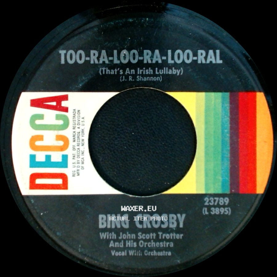 Bing Crosby - I'll Take You Home Again, Kathleen / Too-Ra-Loo-Ra-Loo-Ral (That's An Irish Lullaby) side B