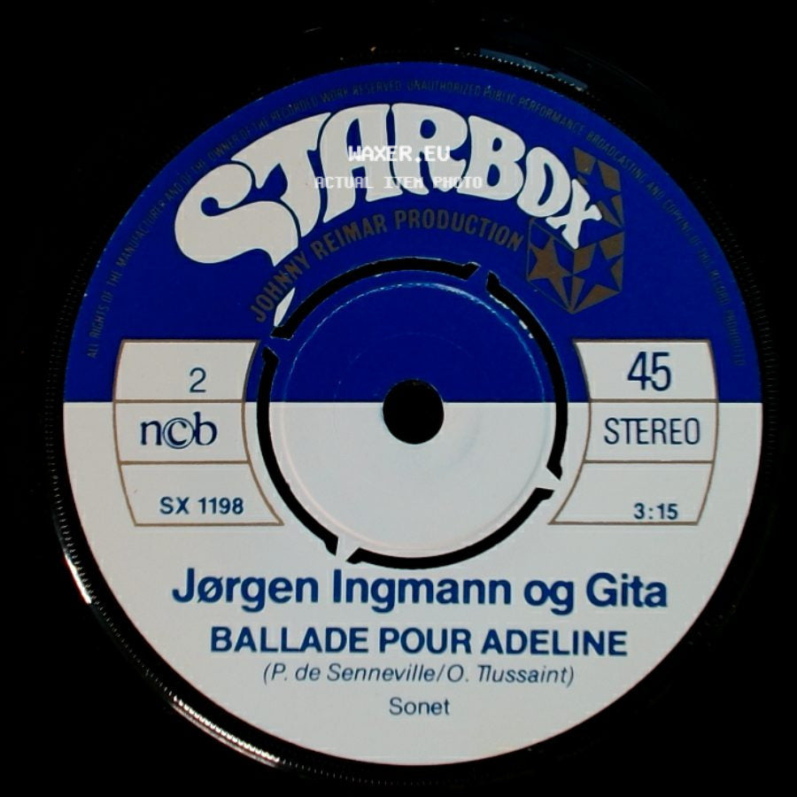 Jørgen Ingmann Og Gita - Birdie Song / Ballade Pour Adeline side B