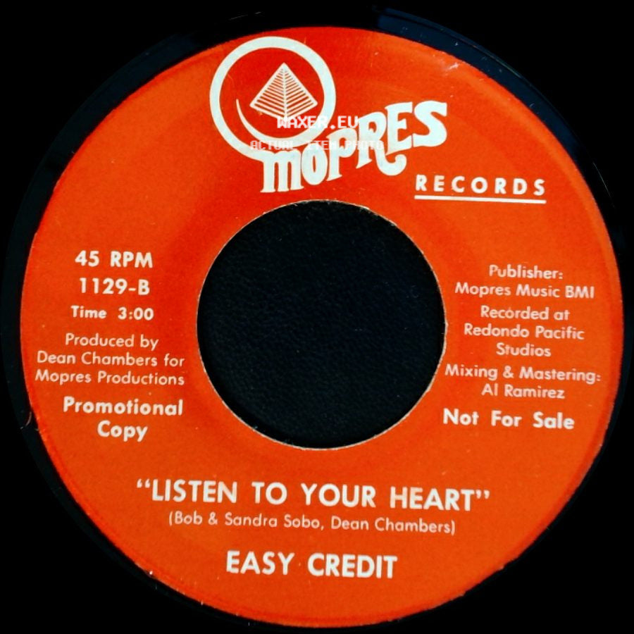 Easy Credit - Listen To Your Heart / Rocking Me In Your Arms side A
