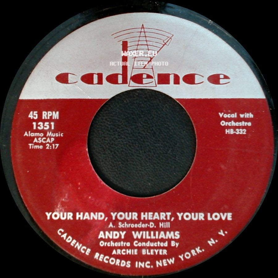 Andy Williams - Promise Me, Love / Your Hand, Your Heart, Your Love side B