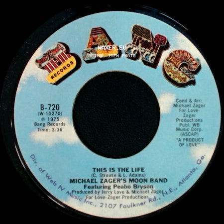 Michael Zager's Moon Band Featuring Peabo Bryson - This Is The Life / Do It With Feeling side A