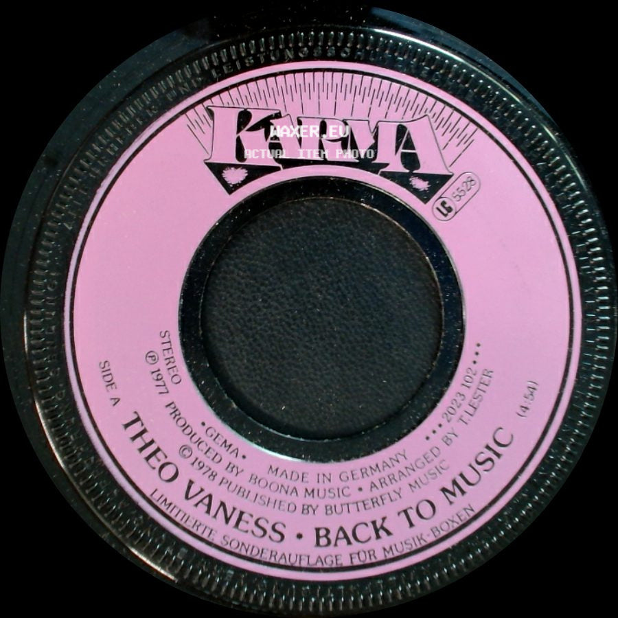 Theo Vaness - Back To Music / Back To Rock'n'roll side A