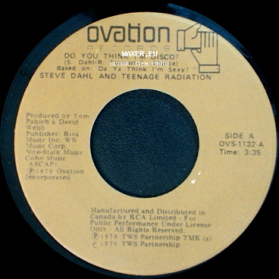 Steve Dahl And Teenage Radiation - Do You Think I'm Disco? / Coho Lip Blues side A