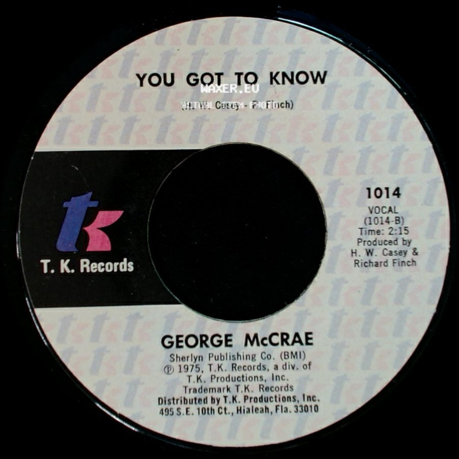 George Mccrae - I Ain't Lyin' / You Got To Know side B