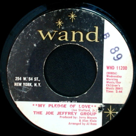 The Joe Jeffrey Group - Margie / My Pledge Of Love side B