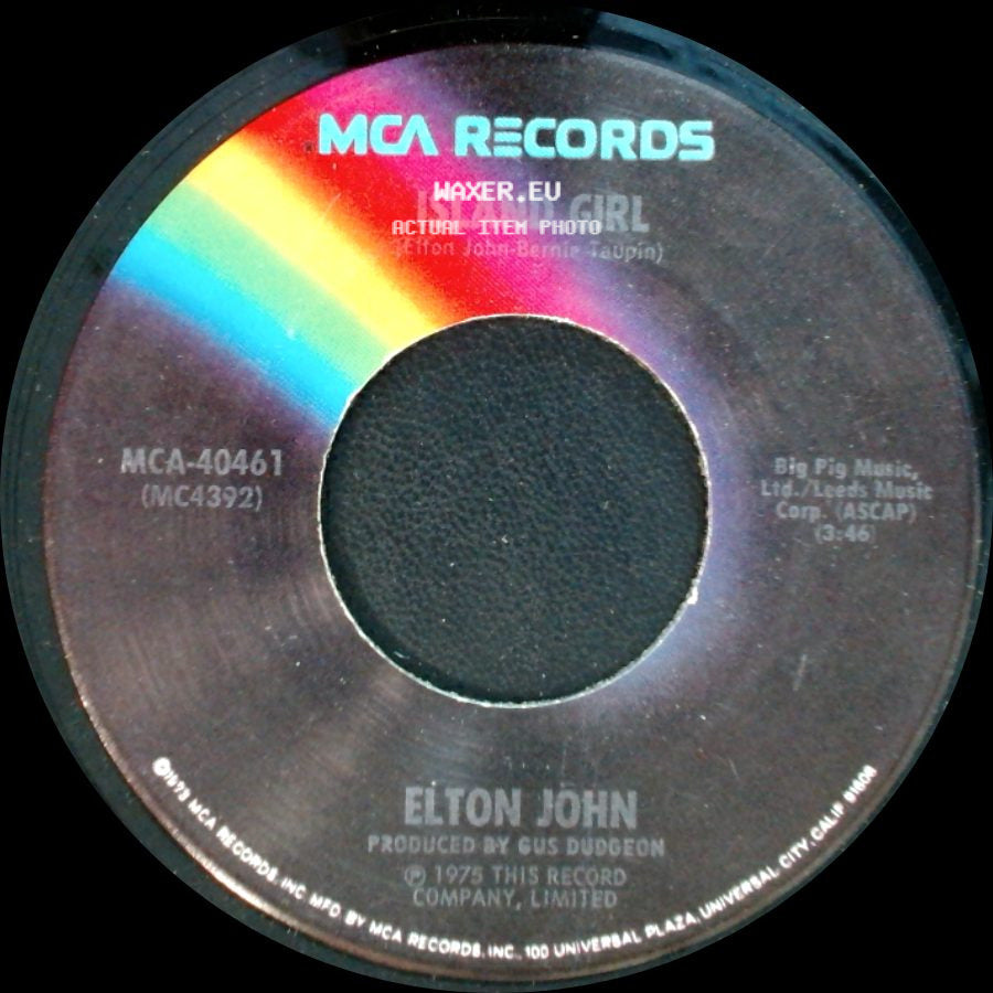 Elton John - Island Girl / Sugar On The Floor side A