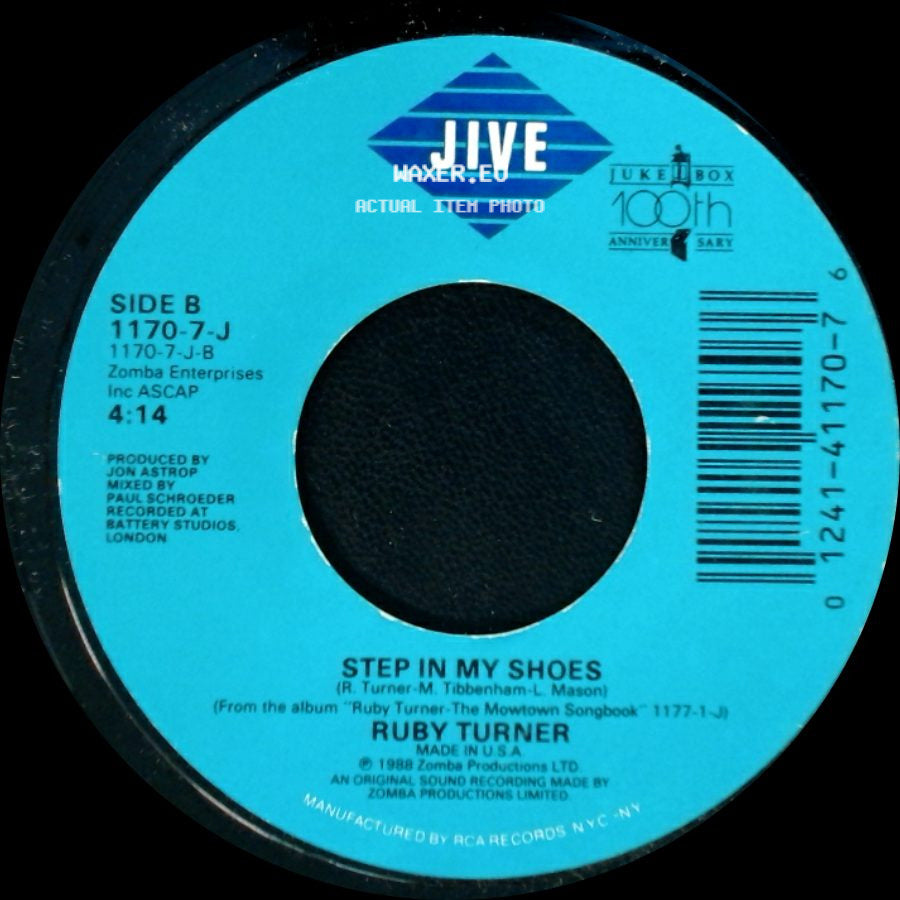 Ruby Turner - Nowhere To Run (Nowhere To Hide) / Step In My Shoes side B