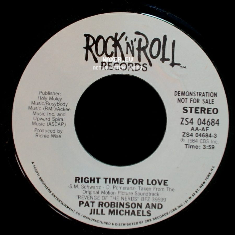 Pat Robinson And Jill Michaels - Right Time For Love / Right Time For Love side A