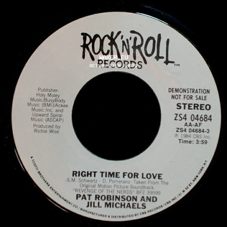 Pat Robinson And Jill Michaels - Right Time For Love / Right Time For Love side A