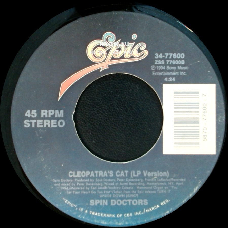 Spin Doctors - You Let Your Heart Go Too Fast / Cleopatra's Cat (Lp Version) side B
