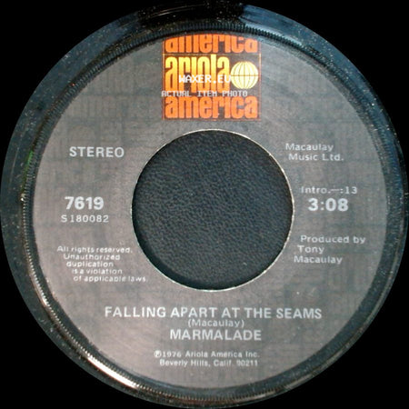 Marmalade - Fly, Fly, Fly / Falling Apart At The Seams side B