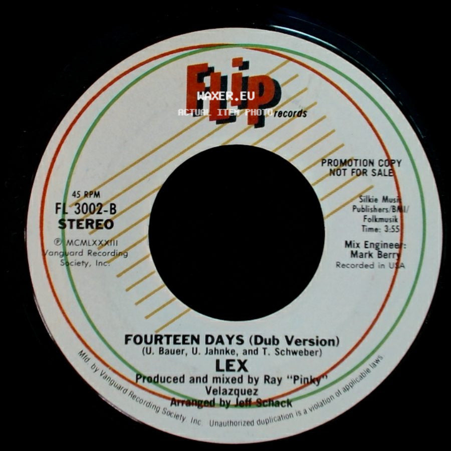Lex - Fourteen Days (Dub Version) / Fourteen Days (Vocal) side A
