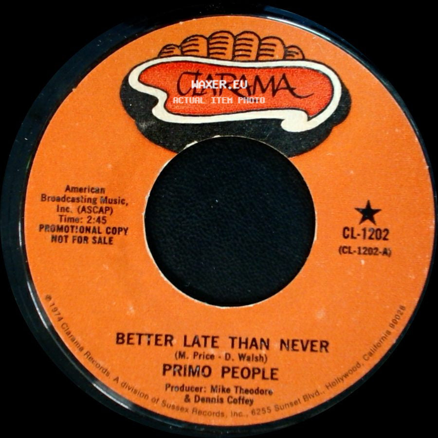 Primo People - Better Late Than Never / Thank You For The Love side A