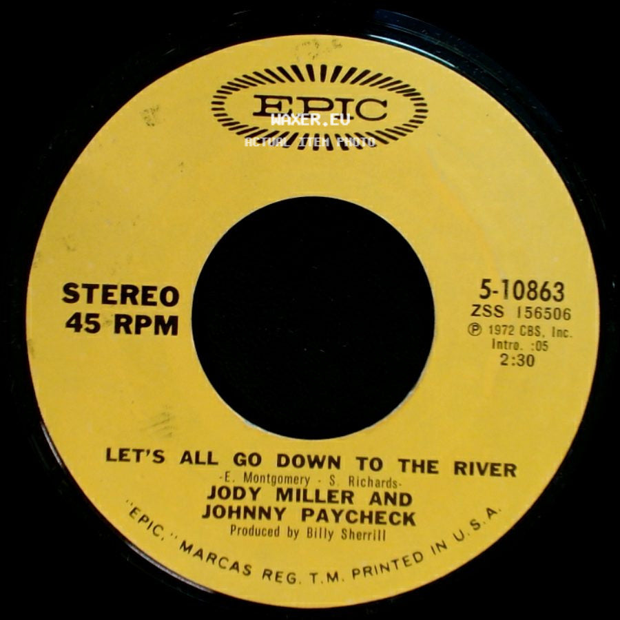 Jody Miller And Johnny Paycheck - In The Garden / Let's All Go Down To The River side B