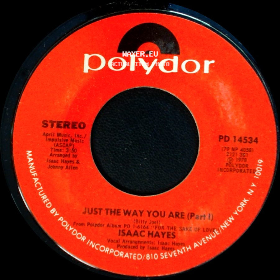 Isaac Hayes - Just The Way You Are (Part I) / Just The Way You Are (Part Ii) side A