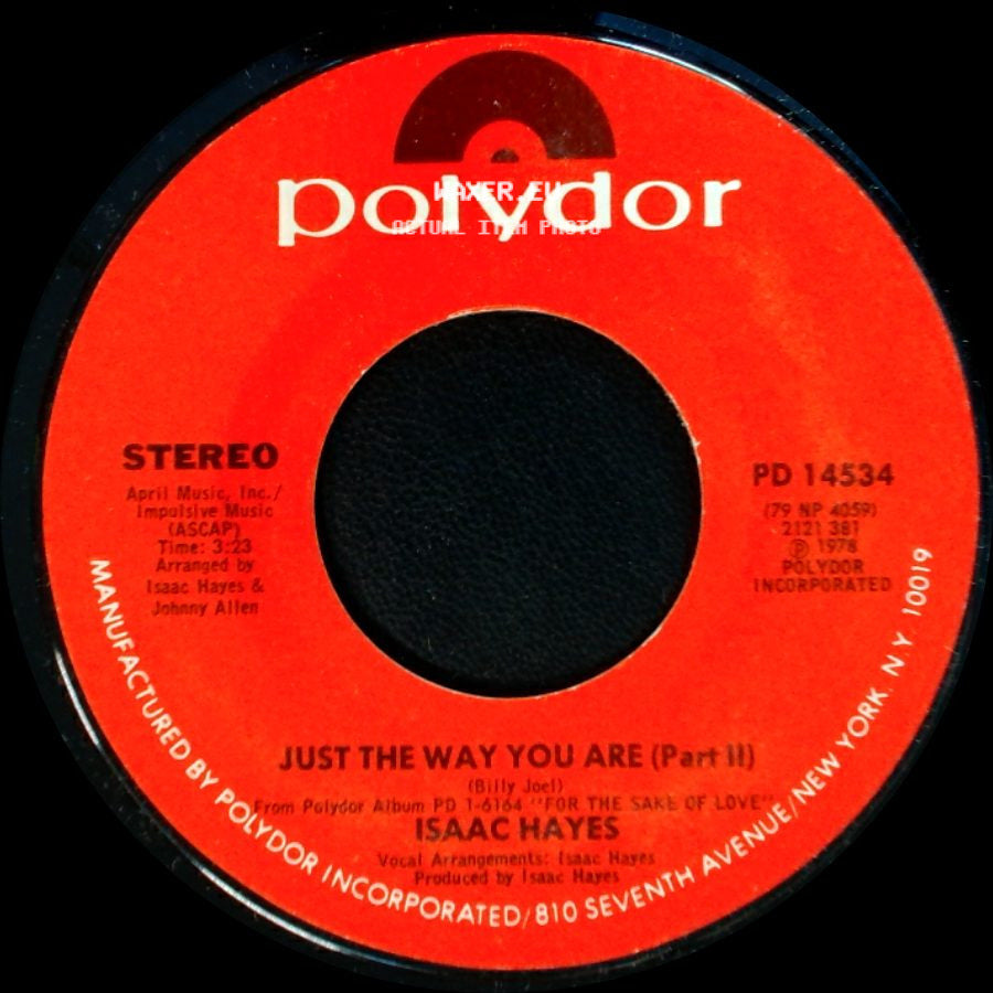 Isaac Hayes - Just The Way You Are (Part I) / Just The Way You Are (Part Ii) side B