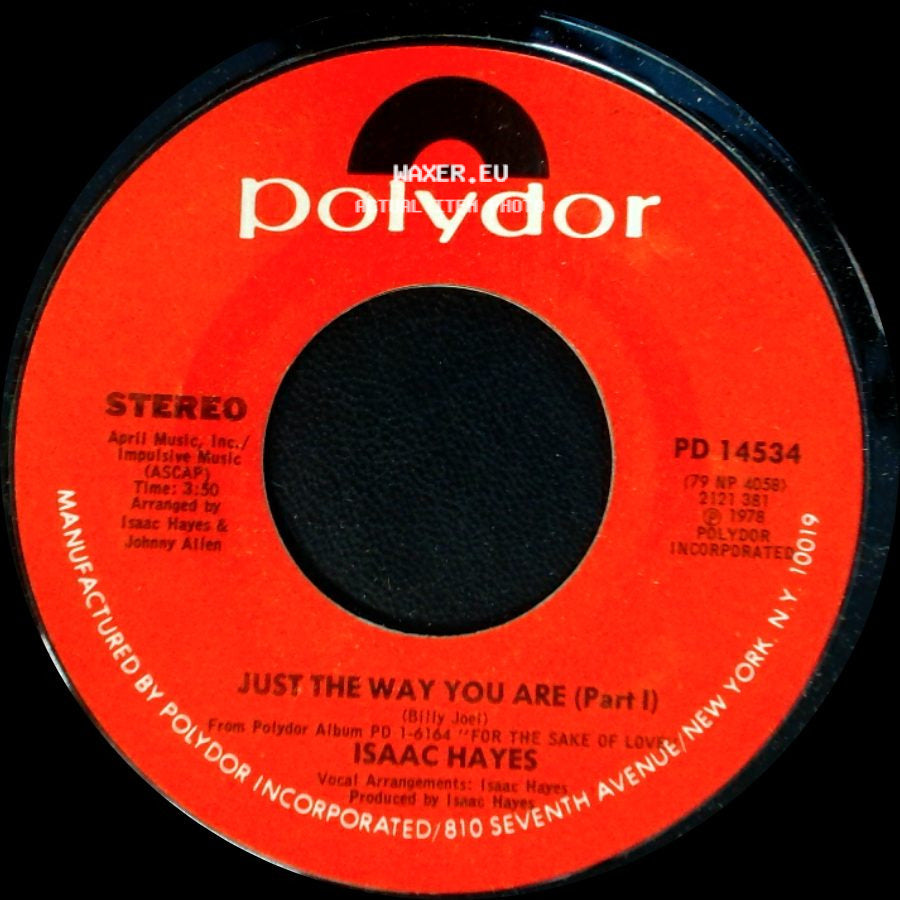 Isaac Hayes - Just The Way You Are (Part I) / Just The Way You Are (Part Ii) side A