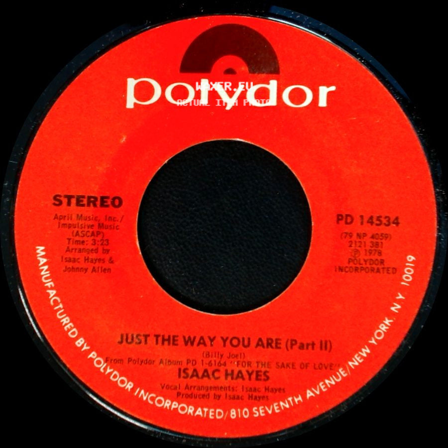 Isaac Hayes - Just The Way You Are (Part I) / Just The Way You Are (Part Ii) side B