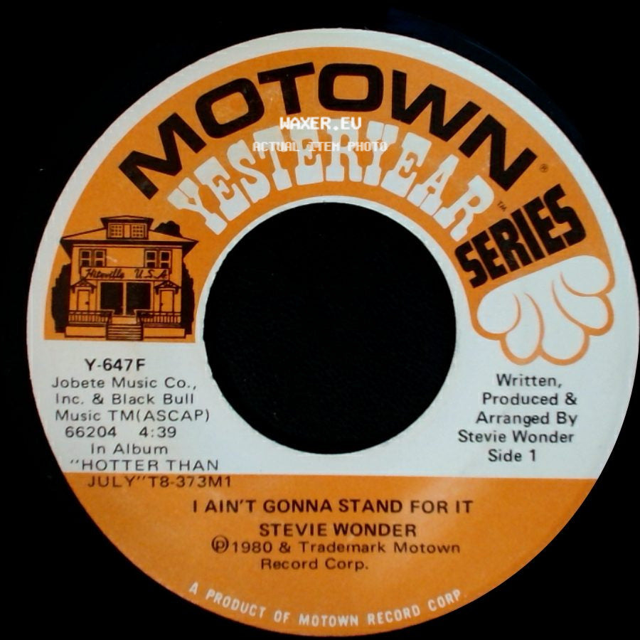 Stevie Wonder - I Ain't Gonna Stand For It / Lately side A