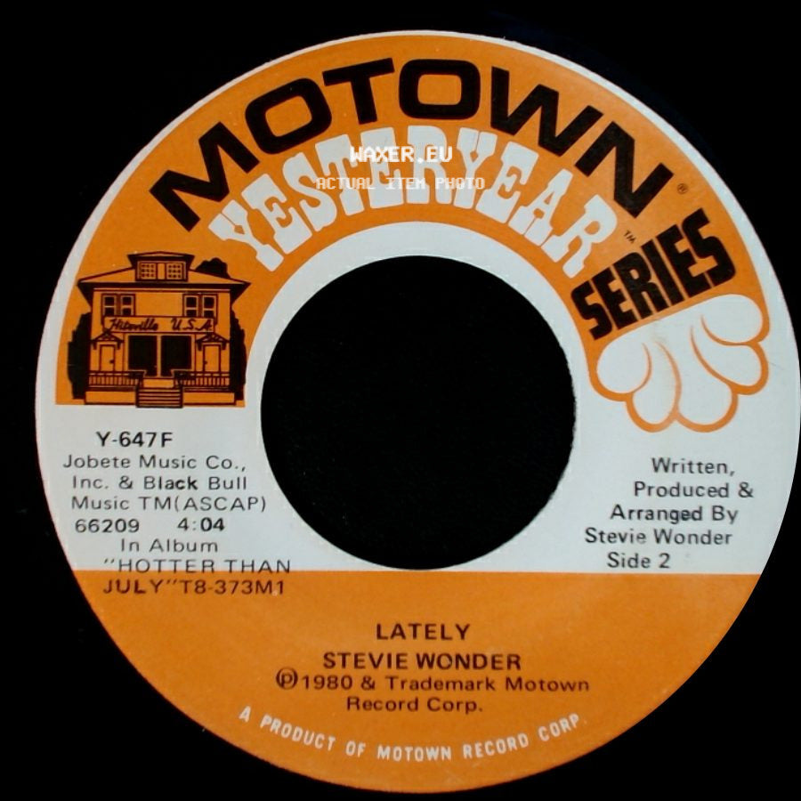 Stevie Wonder - I Ain't Gonna Stand For It / Lately side B