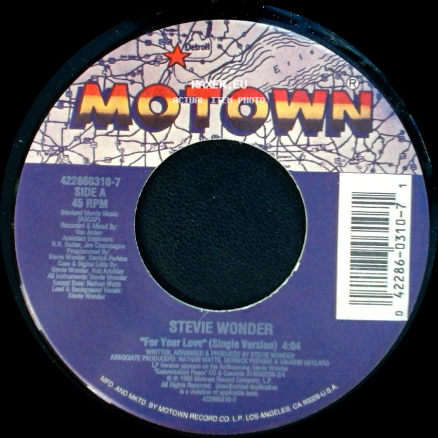 Stevie Wonder - For Your Love (Single Version) / For Your Love (Instrumental) side A