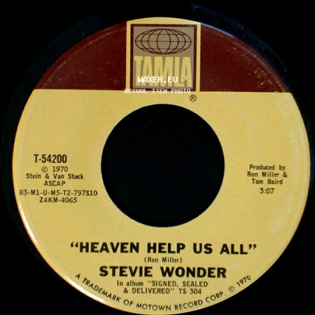 Stevie Wonder - "Heaven Help Us All" / I Gotta Have A Song side A