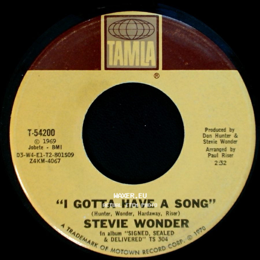 Stevie Wonder - "Heaven Help Us All" / I Gotta Have A Song side B