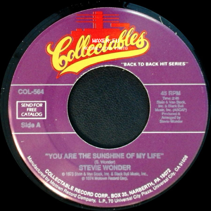 Stevie Wonder - You Are The Sunshine Of My Life / Higher Ground side A